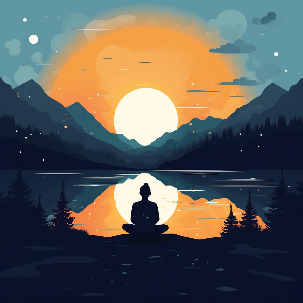 A person sitting peacefully, reflecting on their meditation journey.